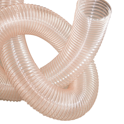 Taglio di gomma Collettore di polvere Tubo di aspirazione Polyurethane Flessibile Acciaio filo Tubo TPU Rimborabile
